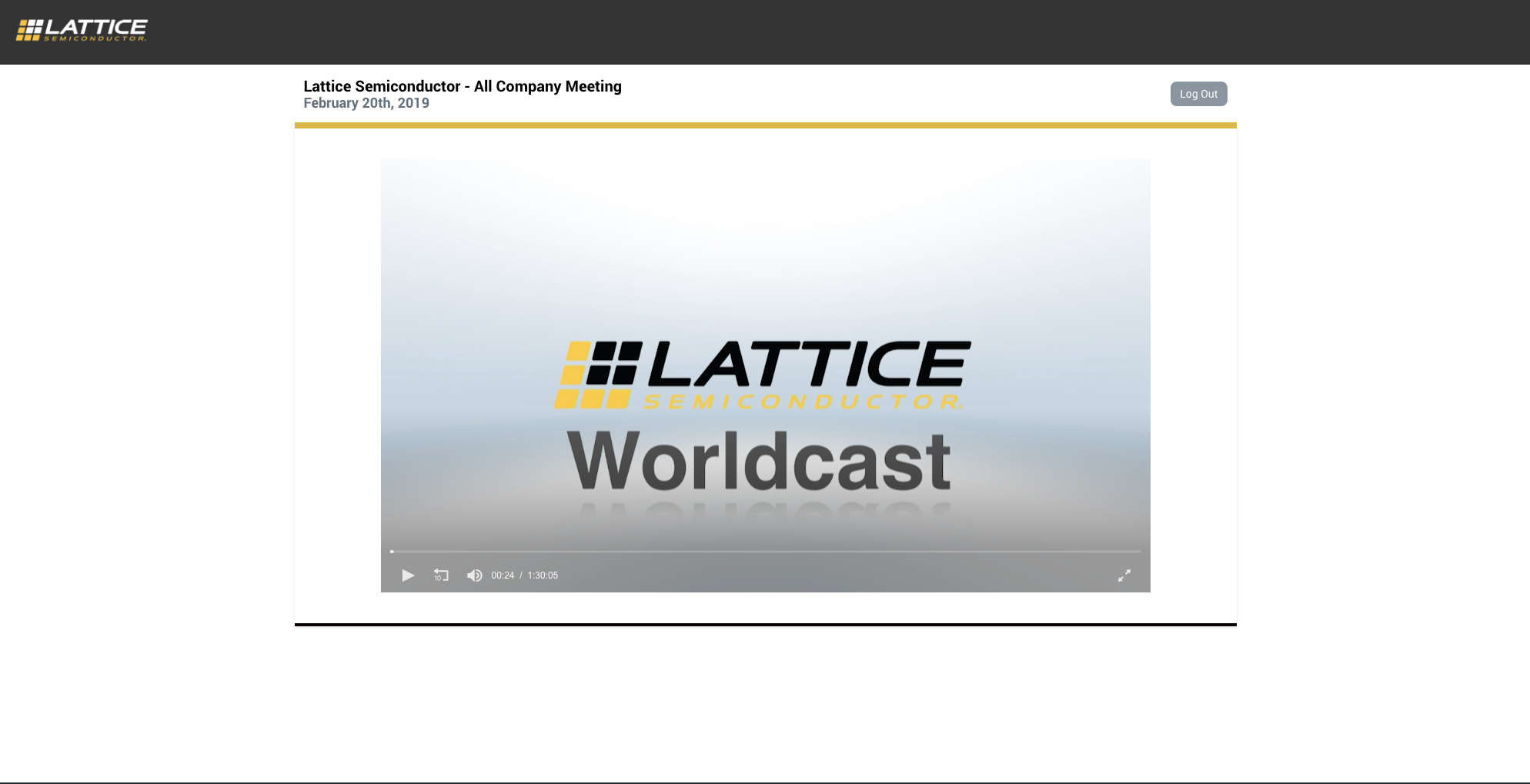 Townhall webcast for Lattice Semiconductor